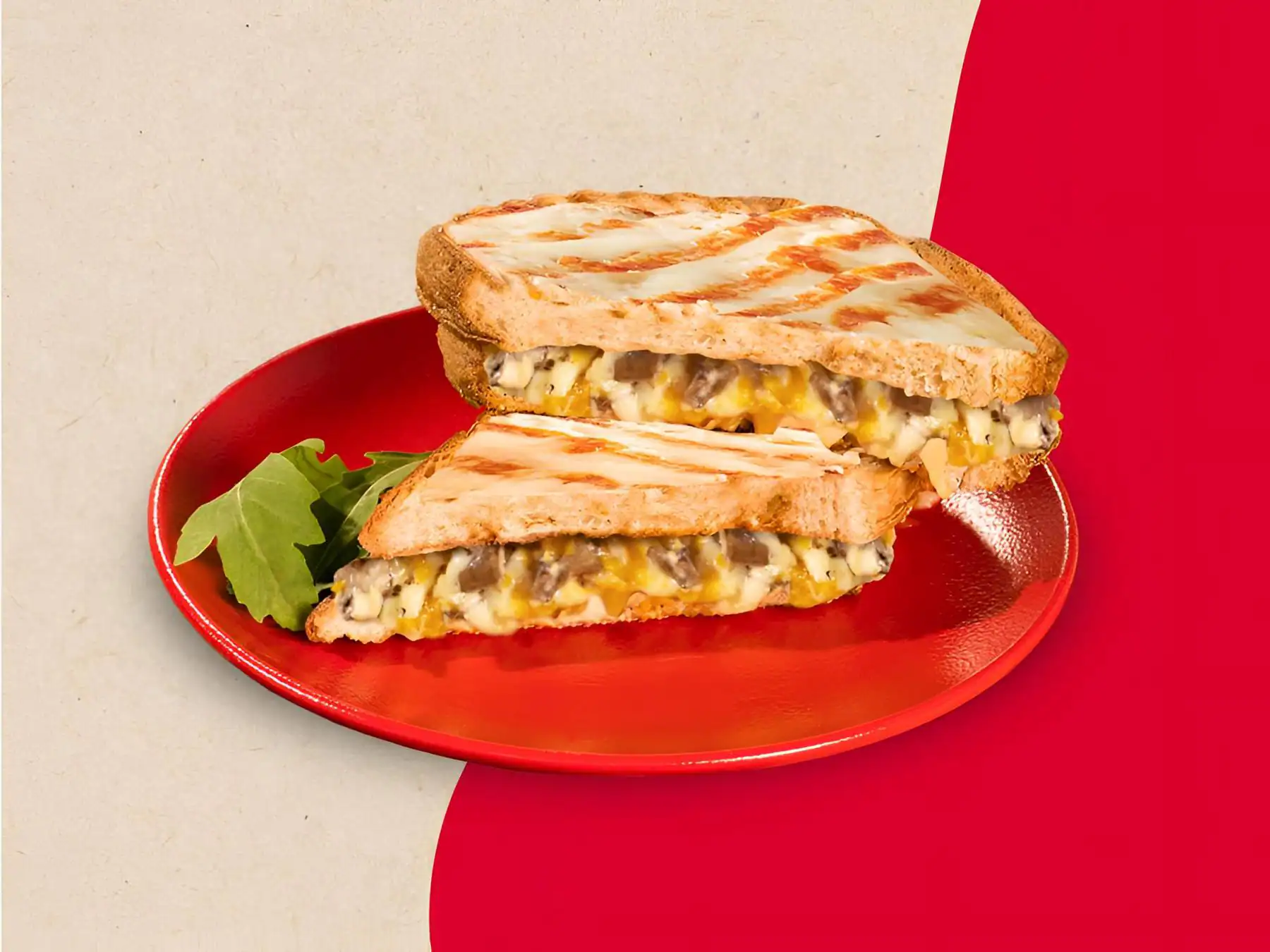 Mushroom & Cheese Melt Sandwich