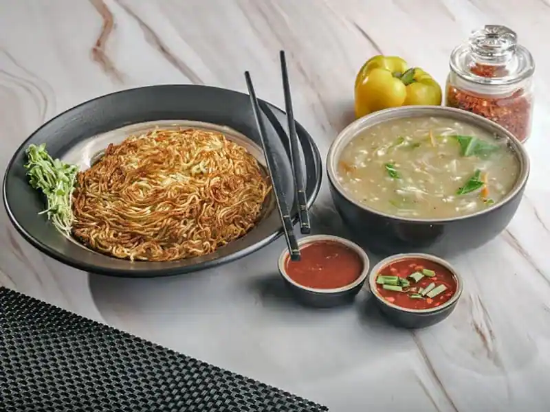 Veg Cantonese Pan Fried Noodles