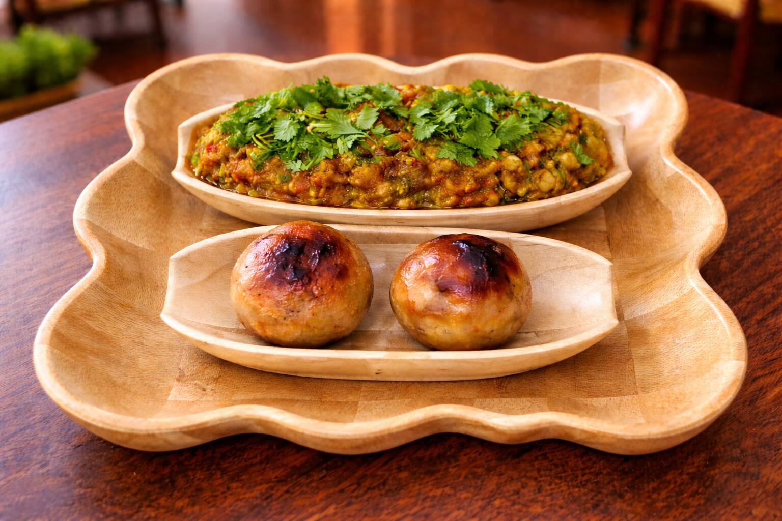 Bihari Litti Duo With Baingan Bharta