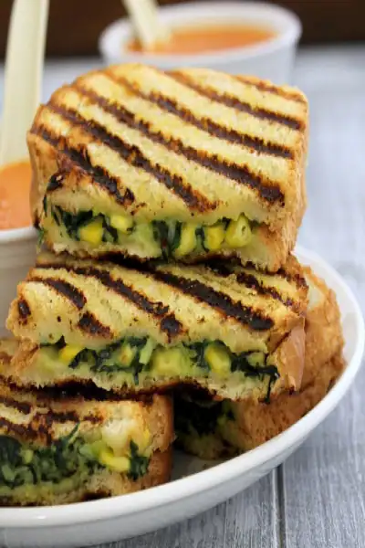 Spinach Corn Sandwich