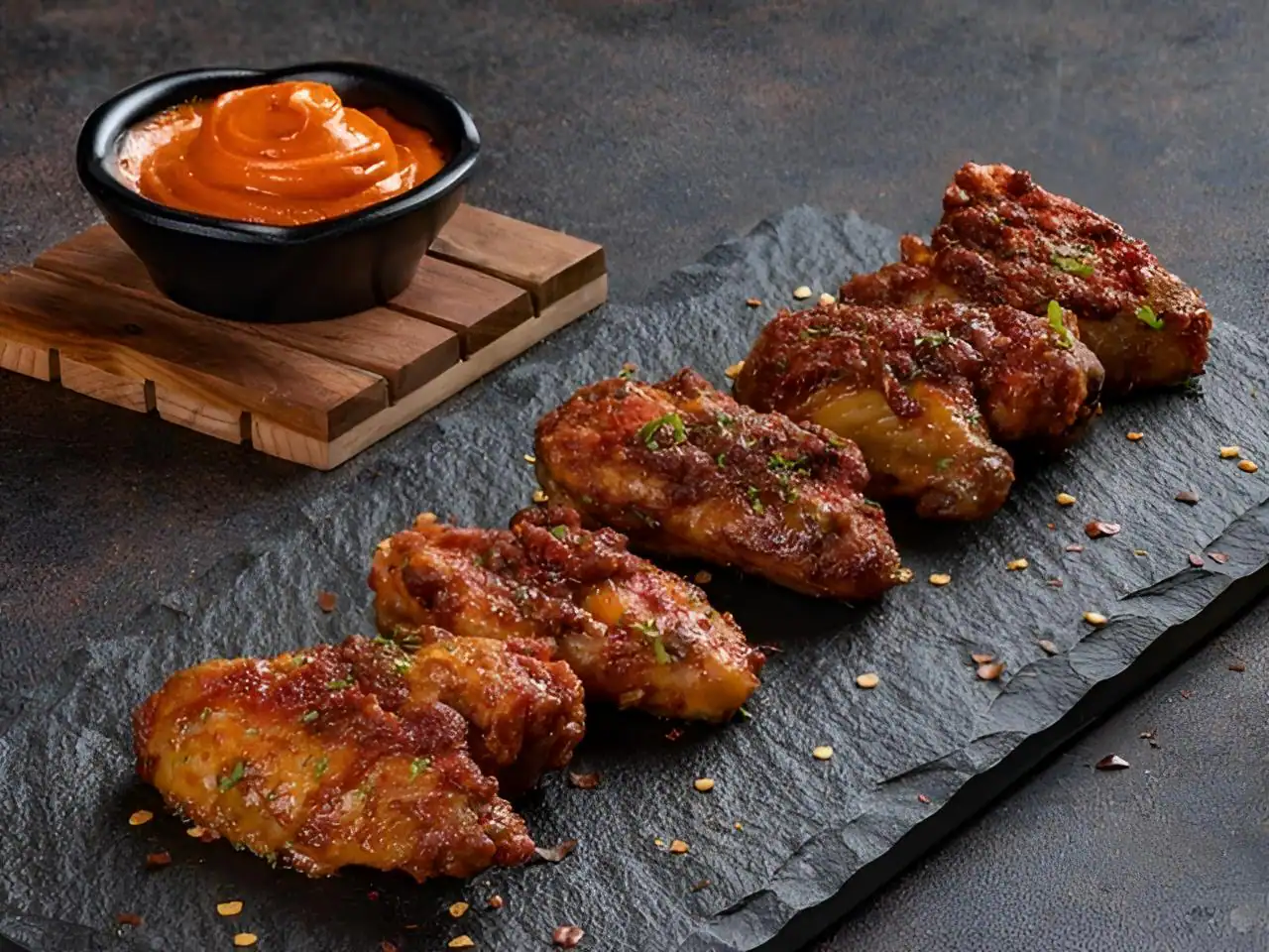 Wood Fired Hot Wings (5Pcs)