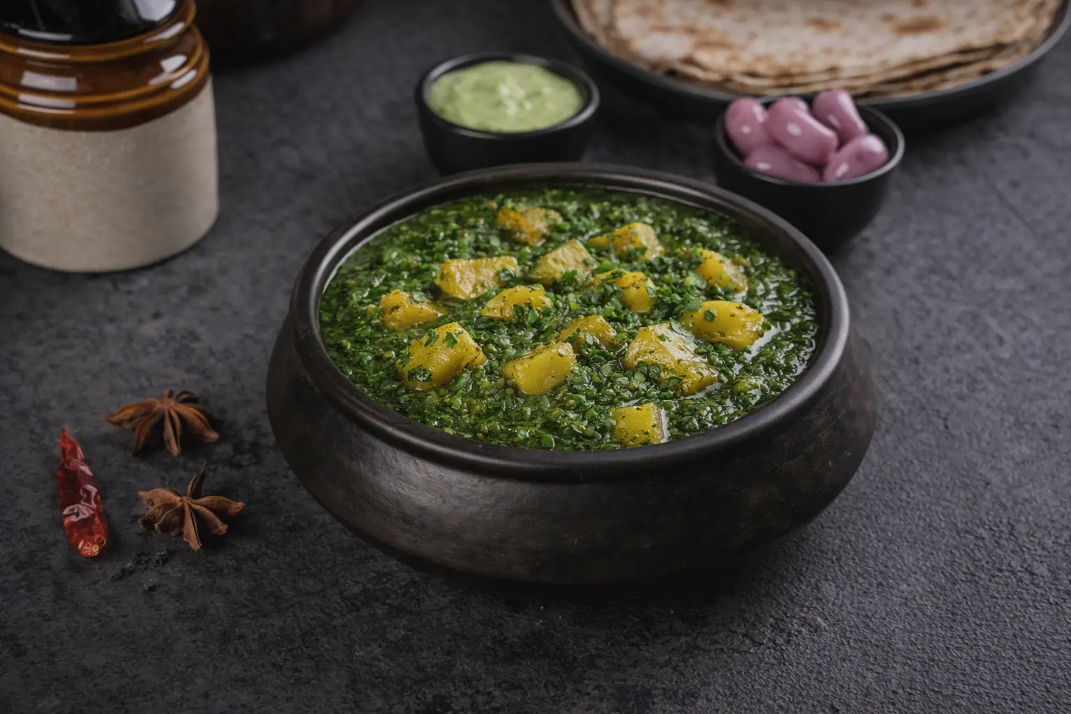 Aloo Palak Gravy