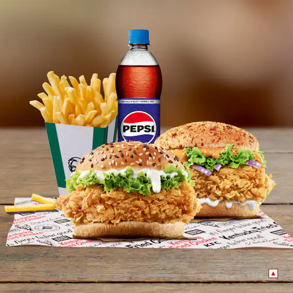 Mixed Chicken Zinger Burger Meal