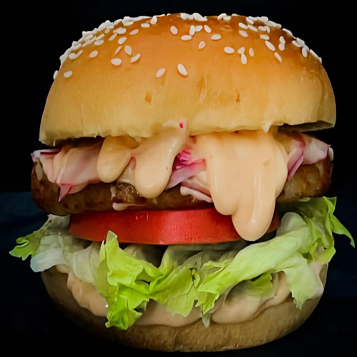 Aloo Tikki Cheese Burger