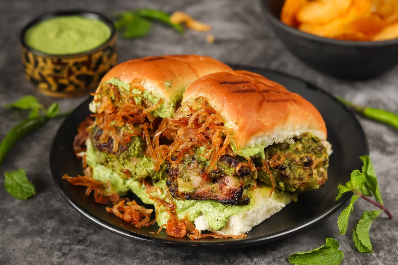 chicken kabab pav