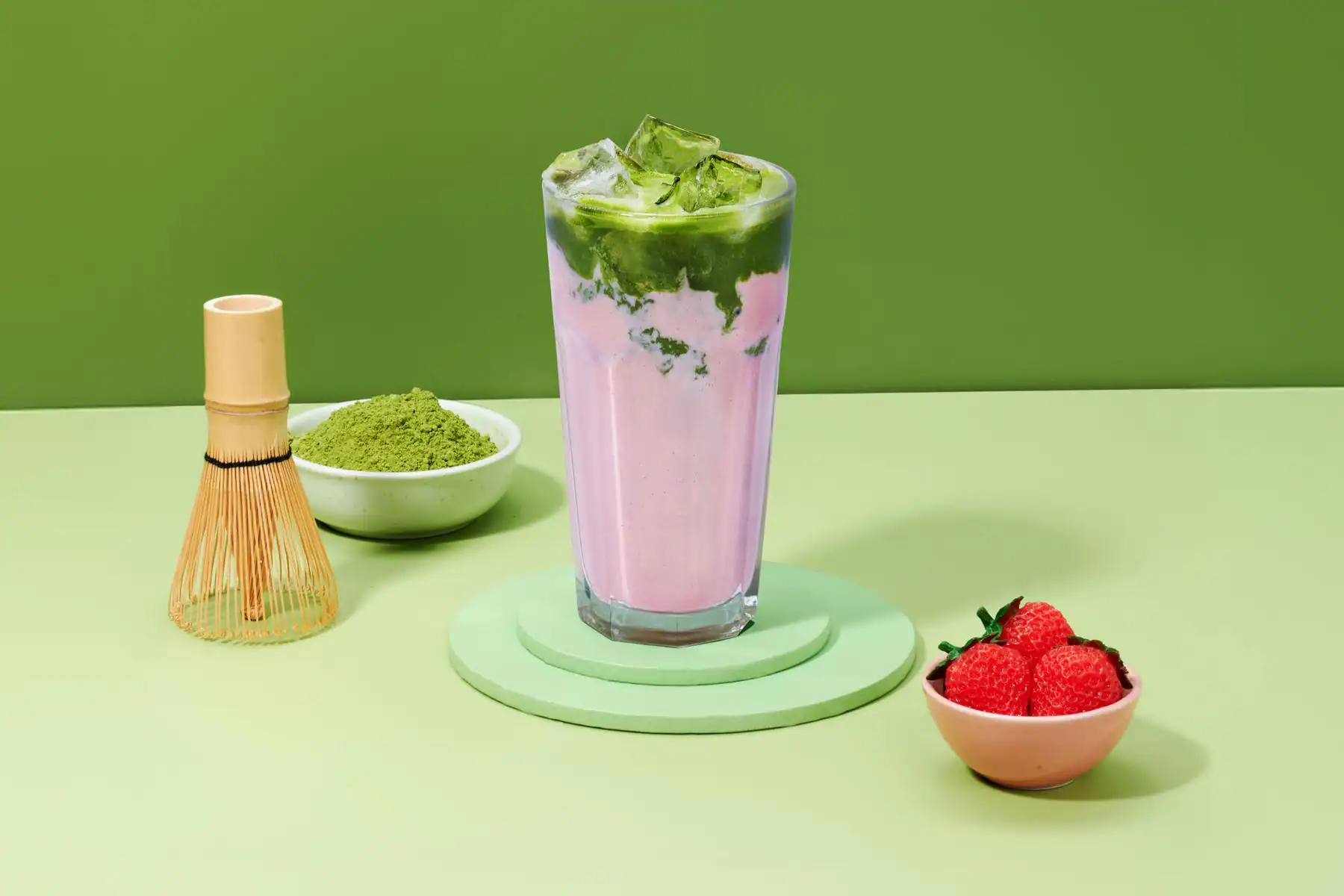Strawberry Matcha Latte