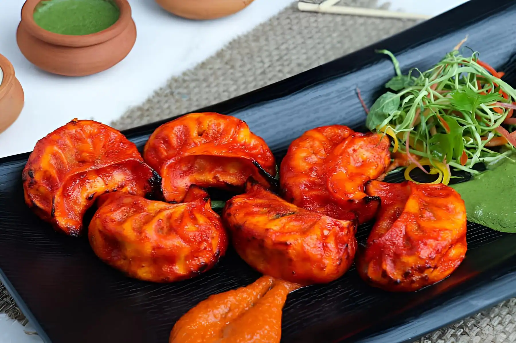 Chicken Peri Peri Momos(5 Pcs)