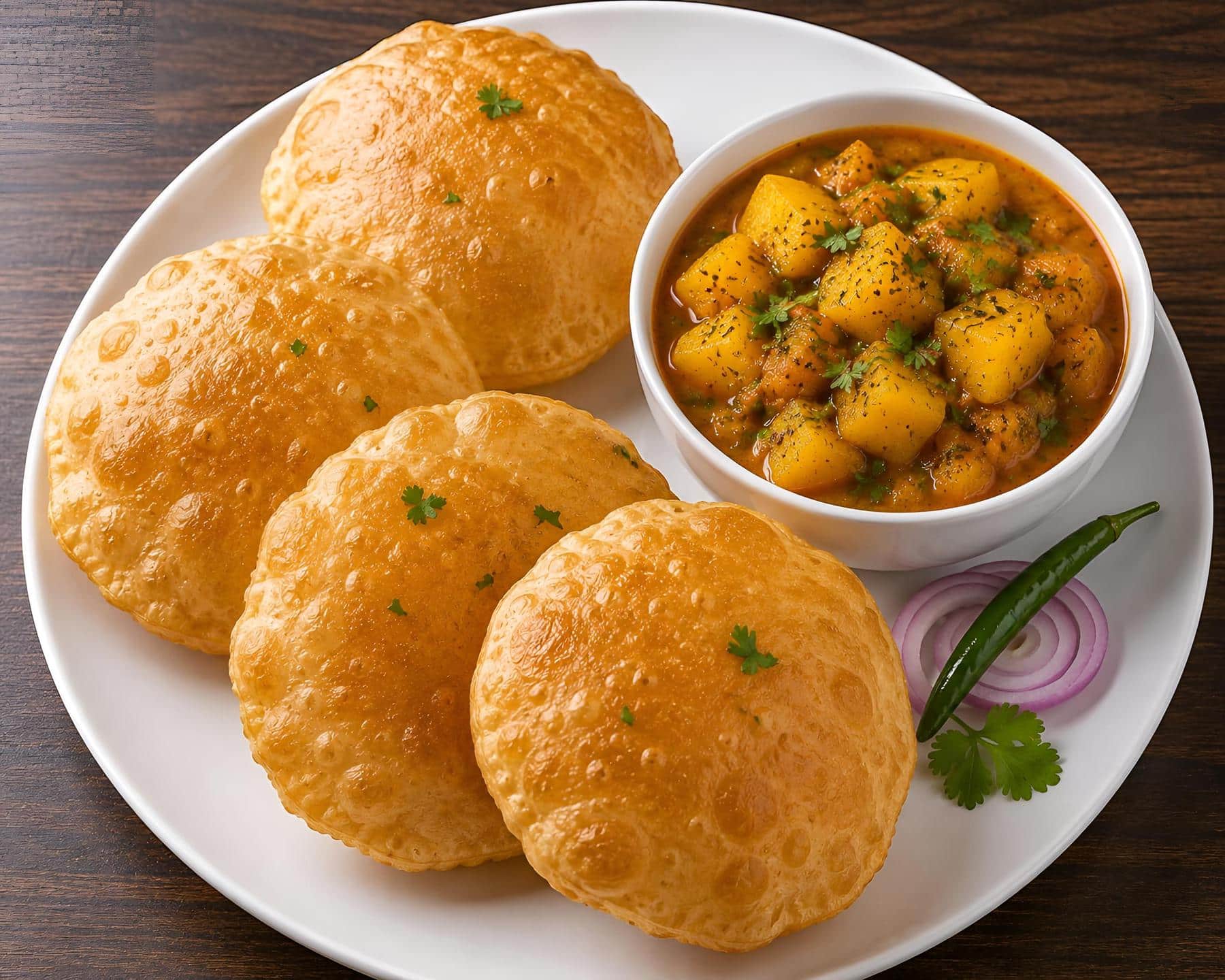 4 Special Puri + Sabzi