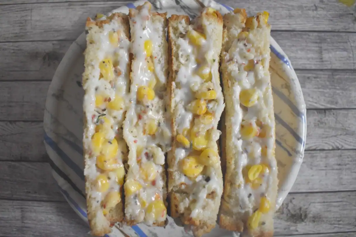 Corn And Cheese Sandwich