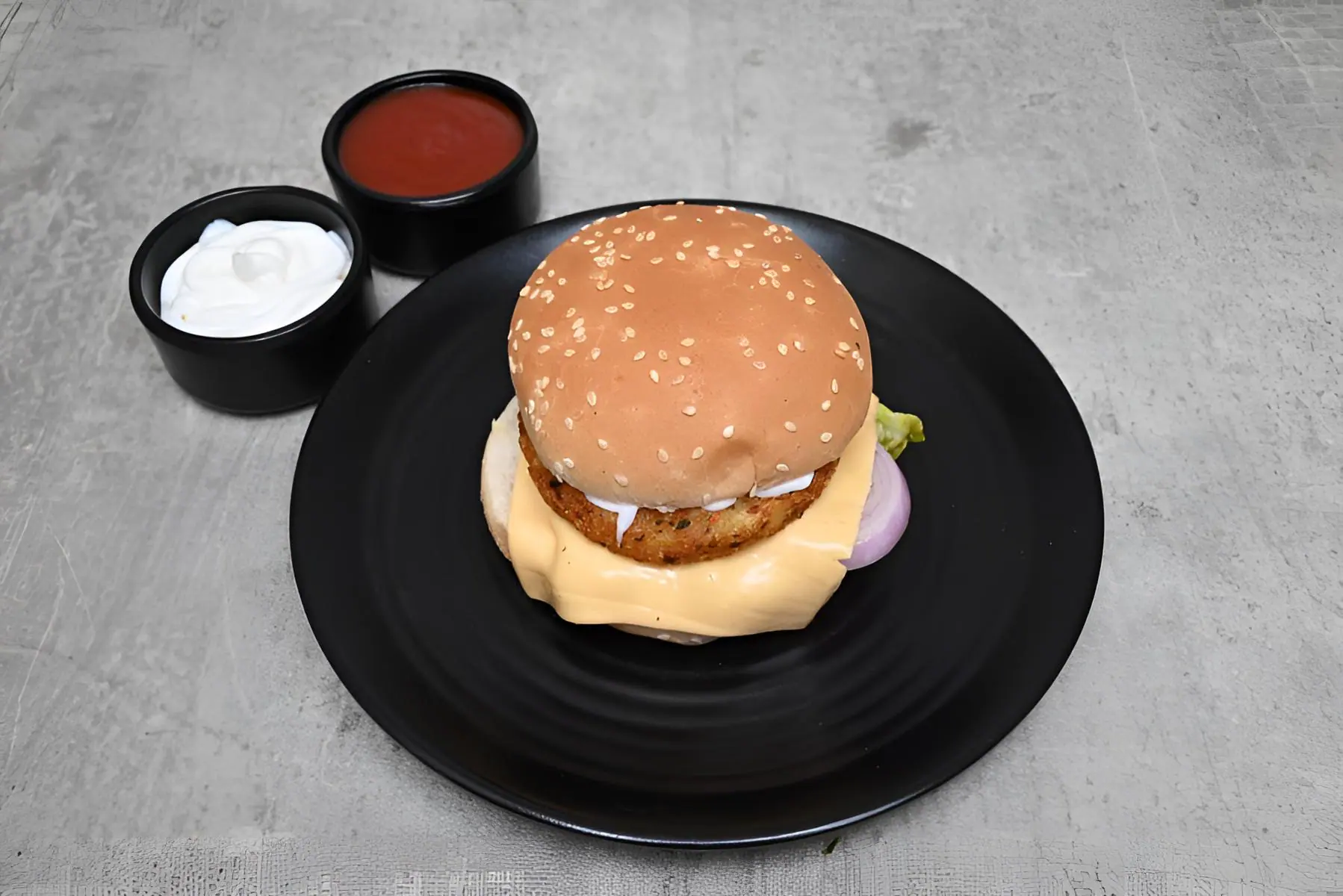 Aloo Burger With Cheese.