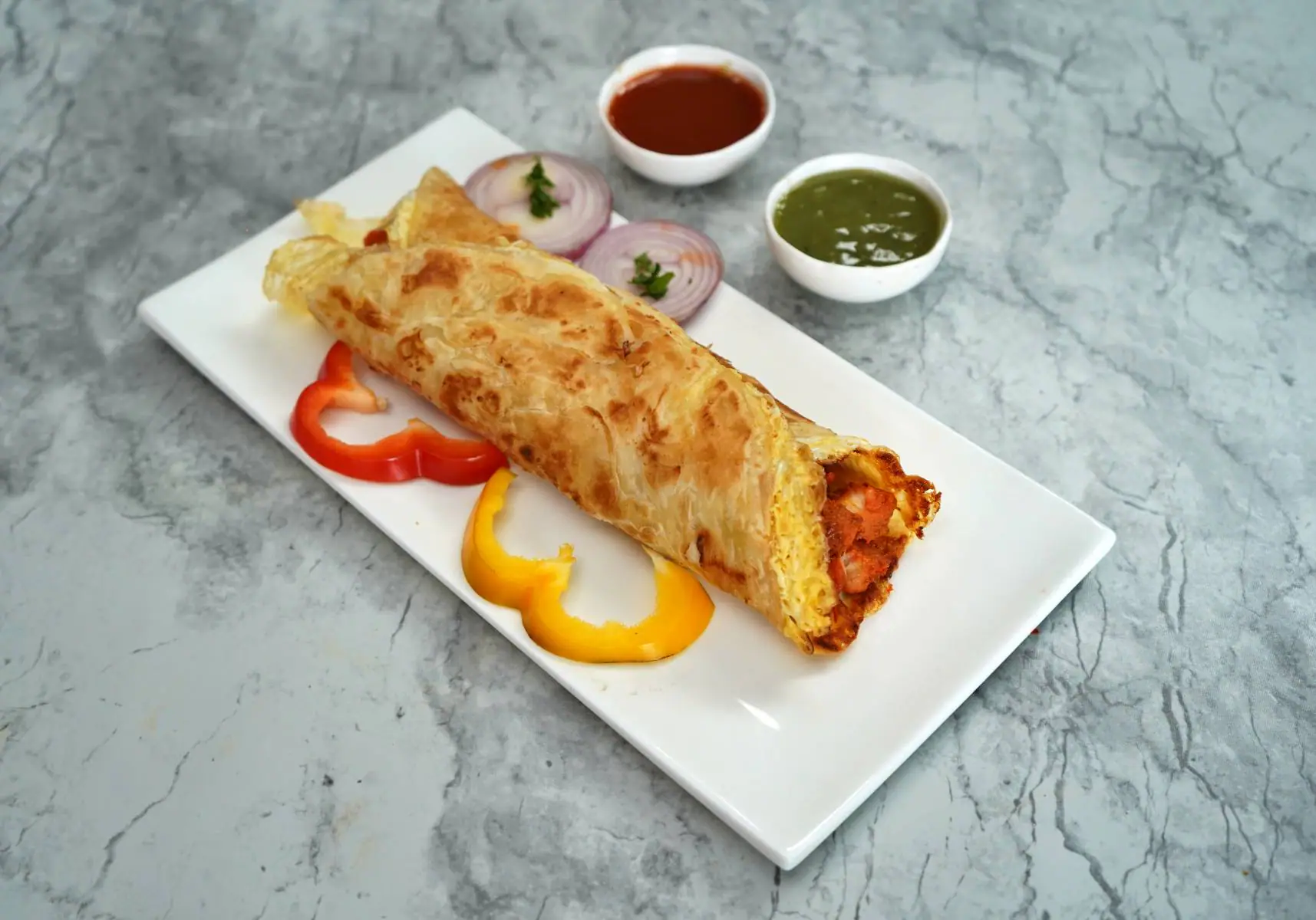 Double Omelette Double Chicken Roll
