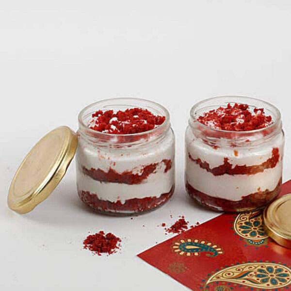 Silky Red Velvet Cake Jar