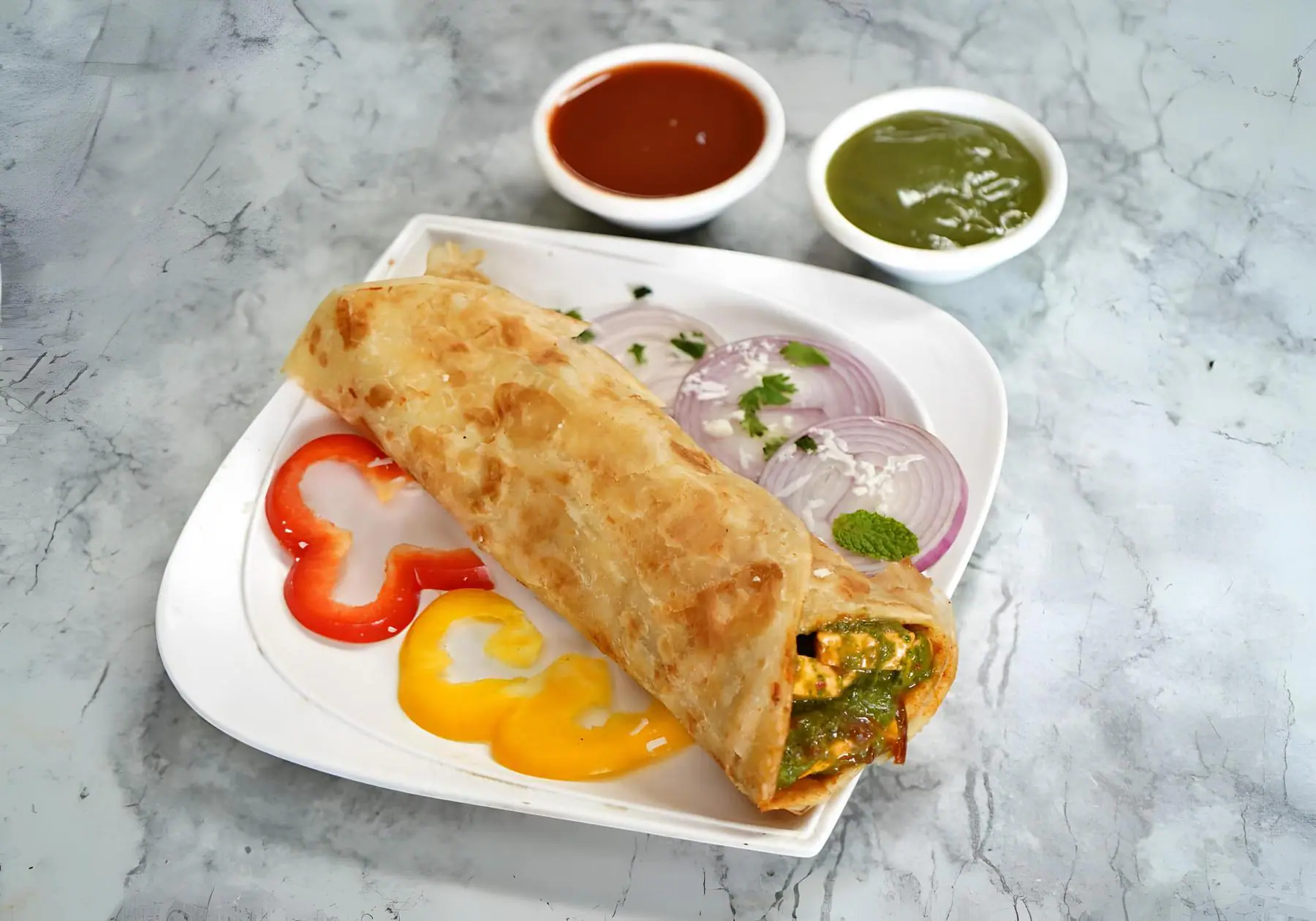 Paneer Hariyali Roll