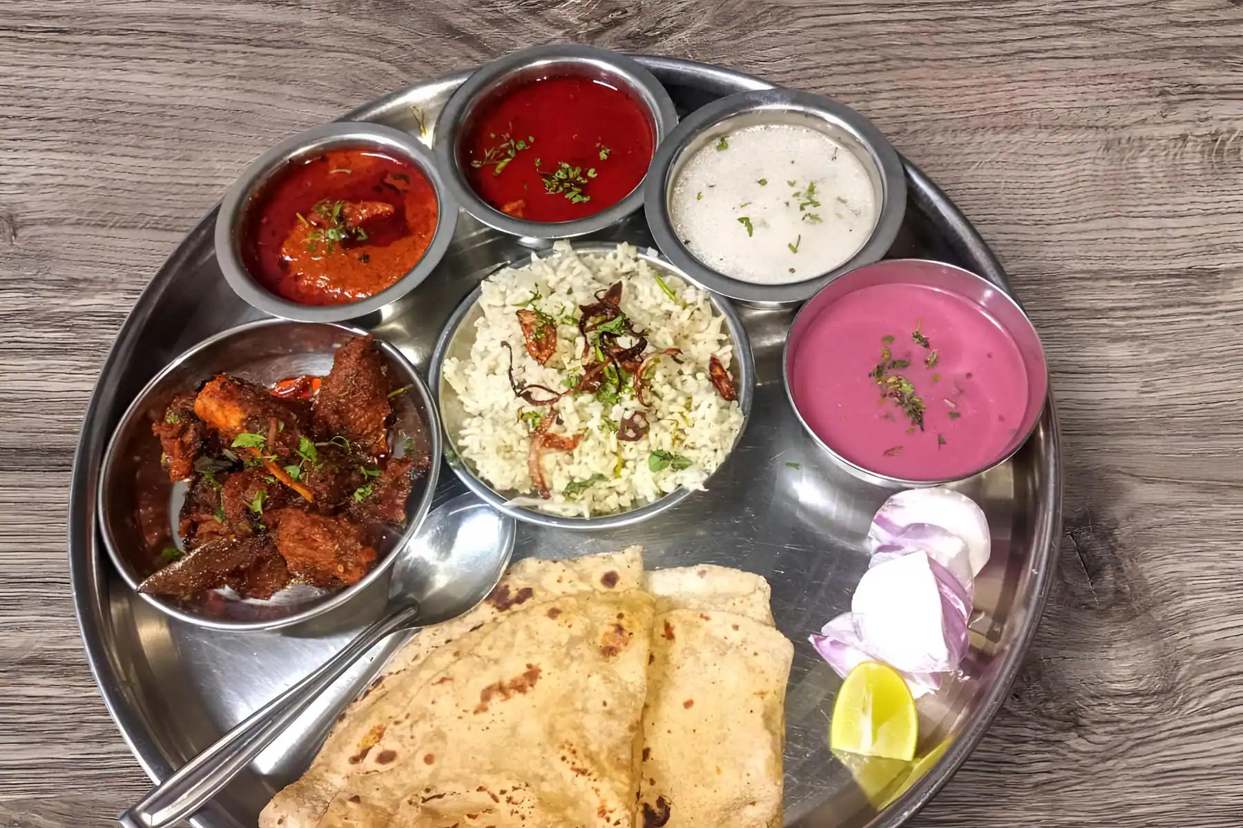 Mutton Bokad Fry Thali