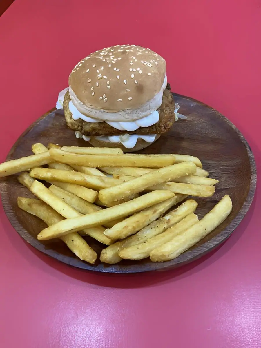 1 Spicy Tikki Chicken Burgr & Add 1 Sure Crisp Fries