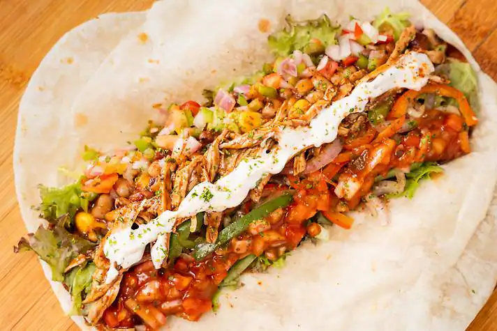 Smoked Chicken Chilly Buritto Wrap