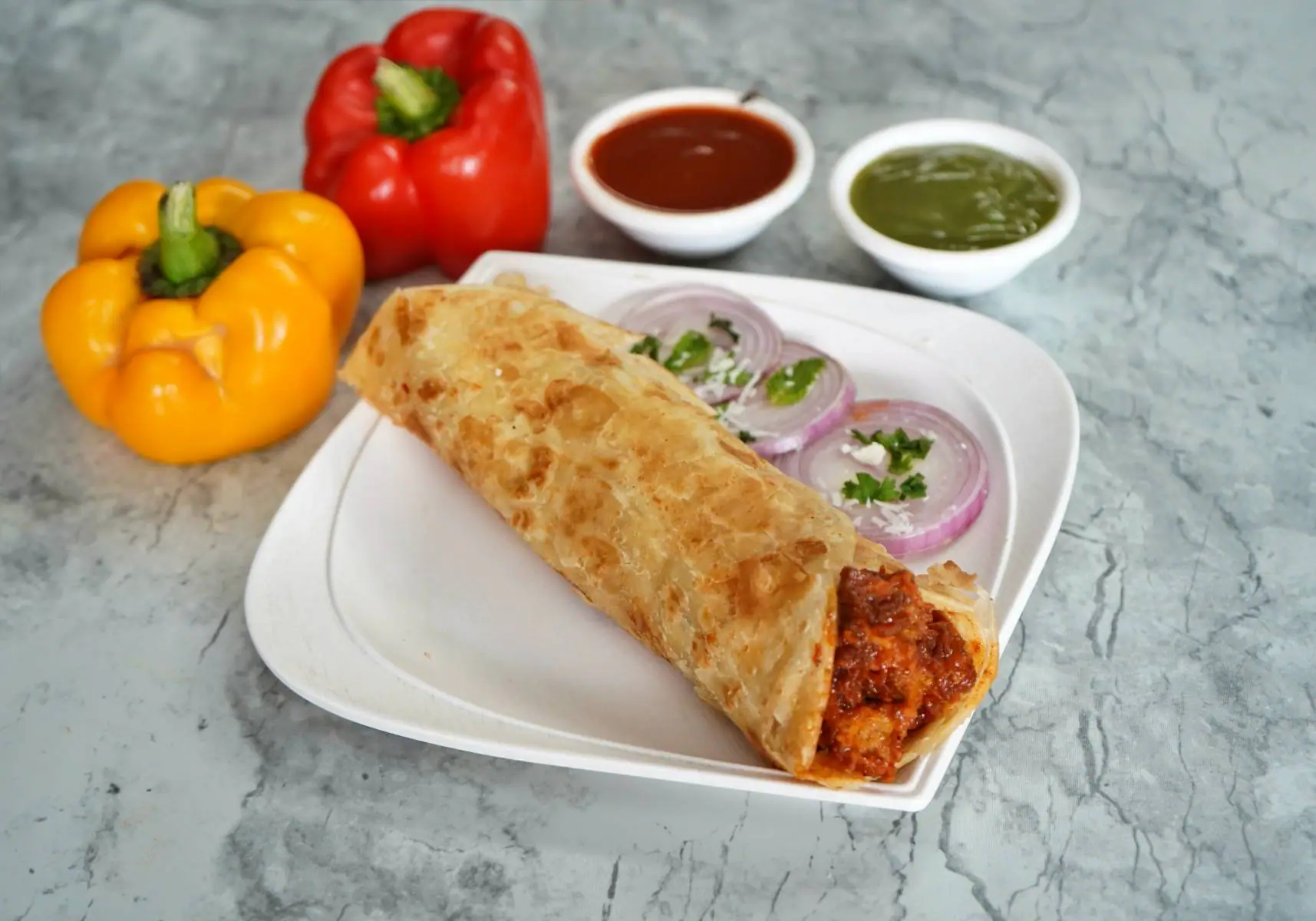 Veg Manchurian Masala Roll
