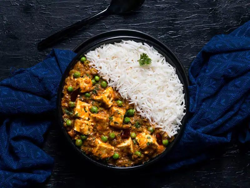 Matar Paneer Chawal Fry