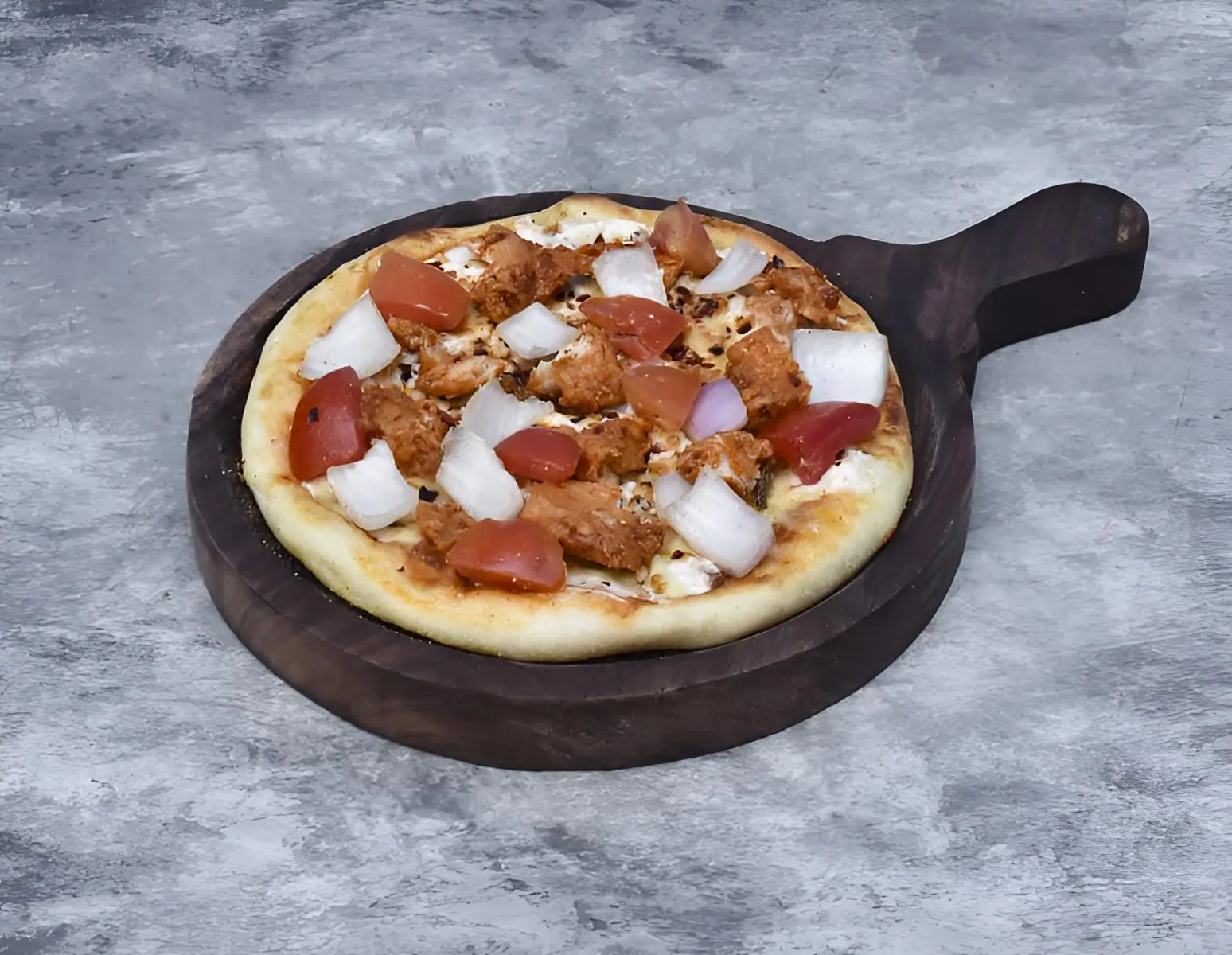 Chicken Over Loaded Pizza
