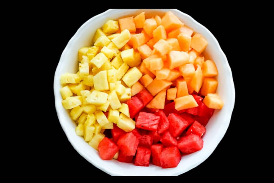 Watermelon Pineapple Muskmelon Fruit Bowl