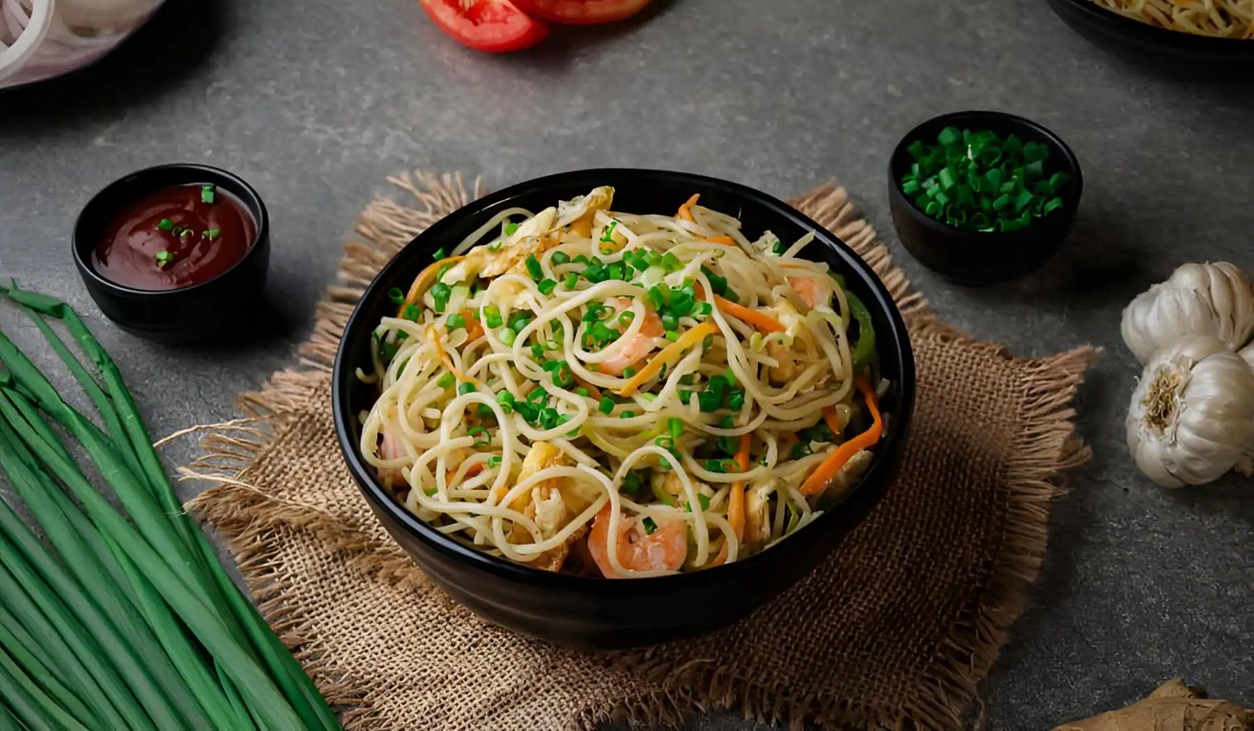 Prawns Hakka Noodles
