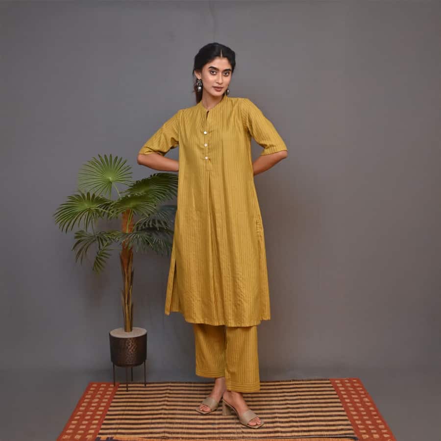 Mustard Stripe Co-ord Set