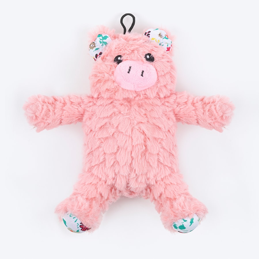 HUFT Precious Piggy Plush Dog Toy - Pink