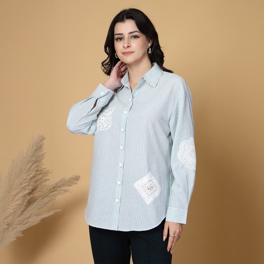 Gipsy Sage Cotton Striped Shirt