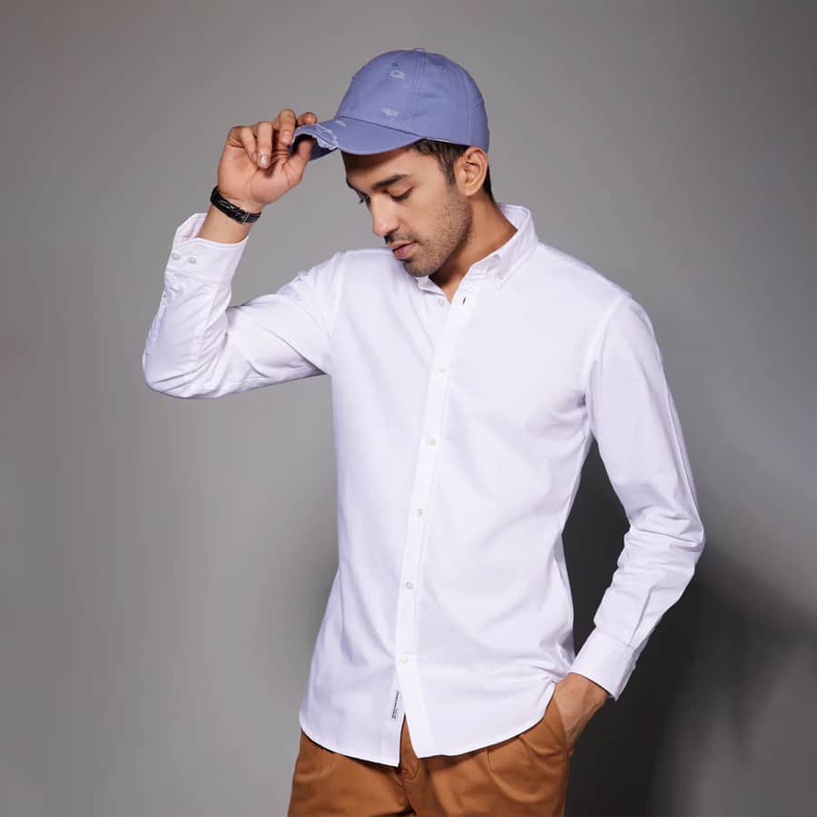 Washed Oxford Shirt - White
