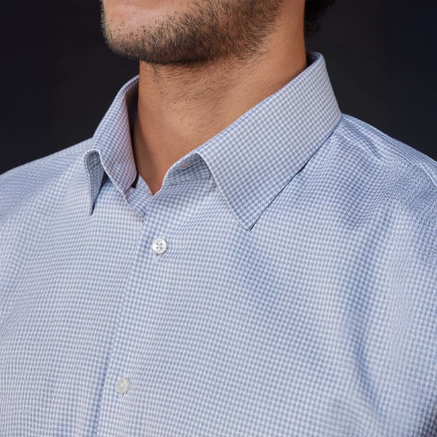 Houndstooth Shirt - Light Grey