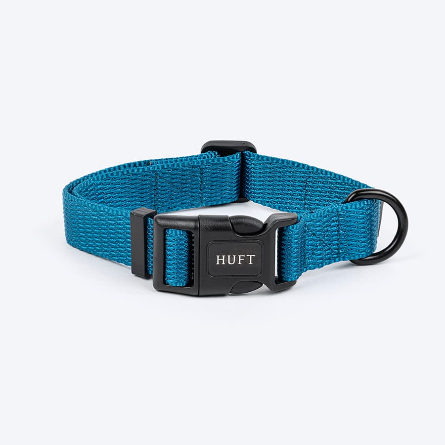 HUFT Basics Collar For Dogs - Teal Blue - Small Size