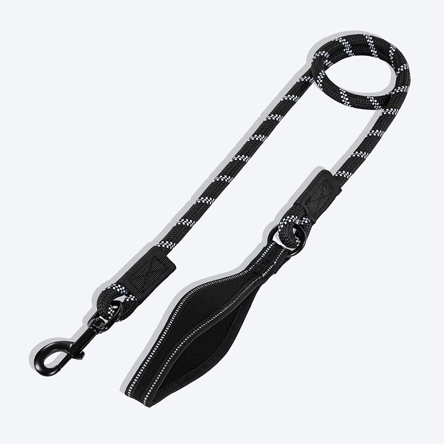 HUFT Rope Leash For Dogs - Black - 4 ft