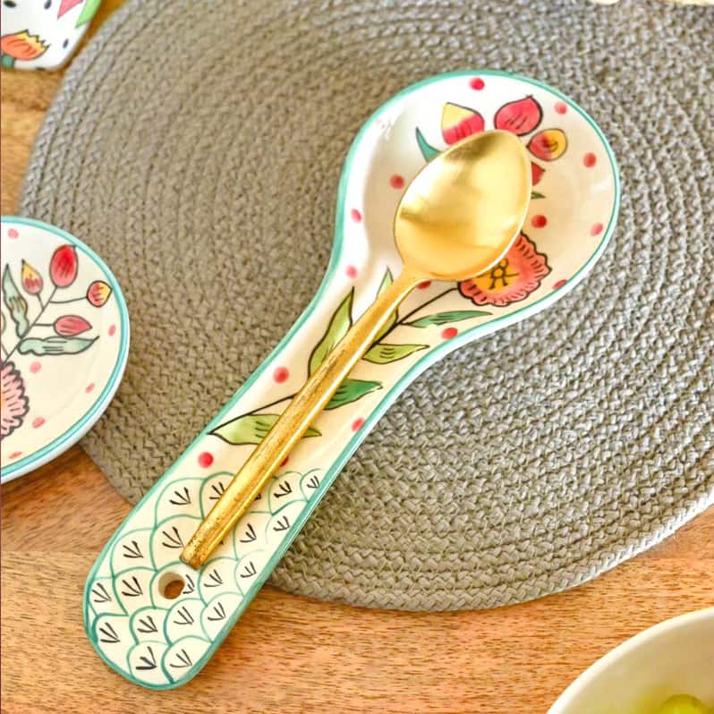 Poppy Petals Handpainted Spoon Rest