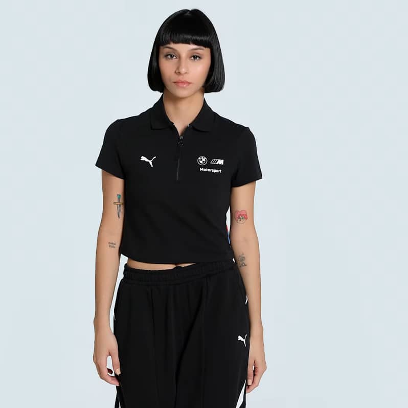 BMW M Motorsport Classic Women's Slim Fit Crop Polo