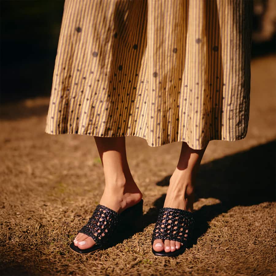 Denee Handwoven Slip-on Heels