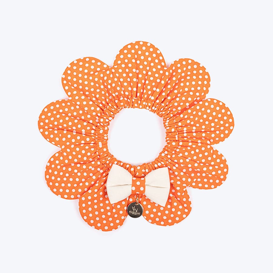 Polka Paws Scarf For Cat & Puppy - Orange