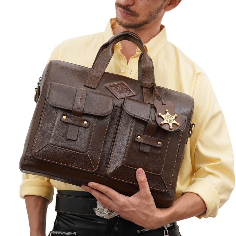 Leather Crossbody Bag For Men - Brown