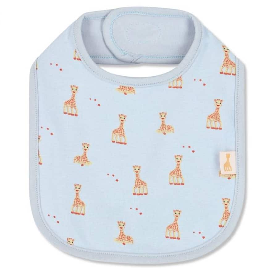 Baby Boys Blue Logo Print Cotton Bib