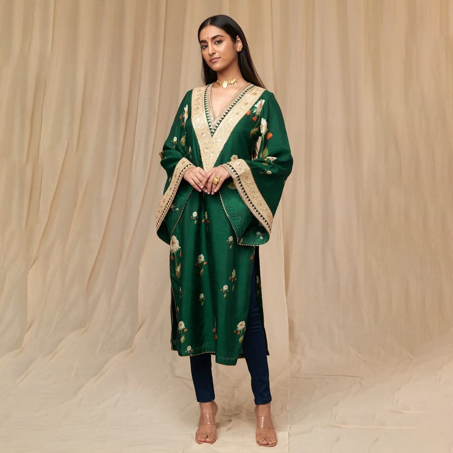 Bottle Green Buttercup Kurta