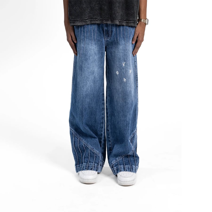 KANTHA DENIM JEAN - INDIGO WASH