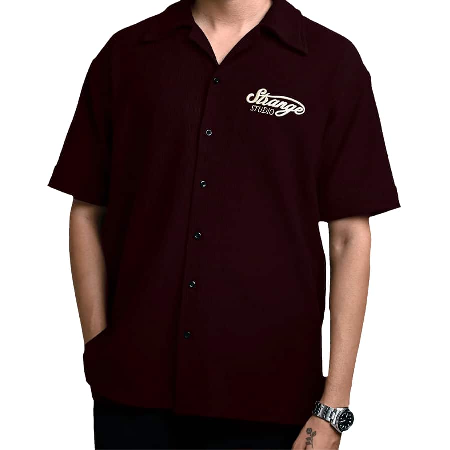 STRANGE BURGUNDY RESORT SHIRT