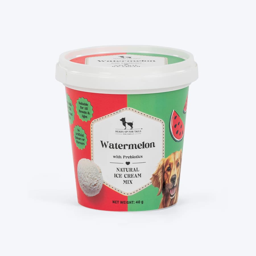 HUFT Watermelon Ice Cream With Prebiotics Mix Treat For Dog - 40 gm