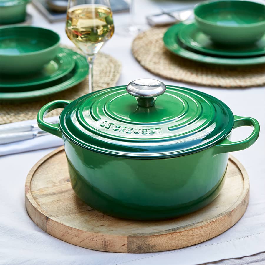 Cast Iron Casserole/Dutch Oven - Bamboo Green (20 cms)