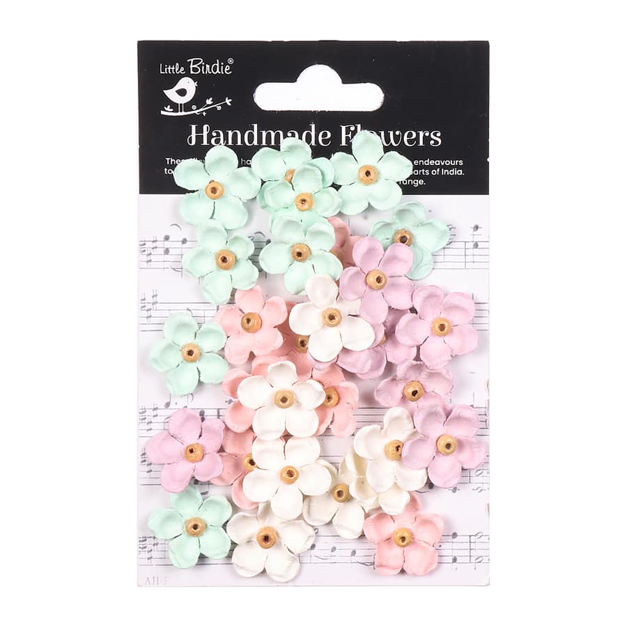 Handmade Flowers Fairy Garden Beaded Blooms Approx 2Cm 30Pc