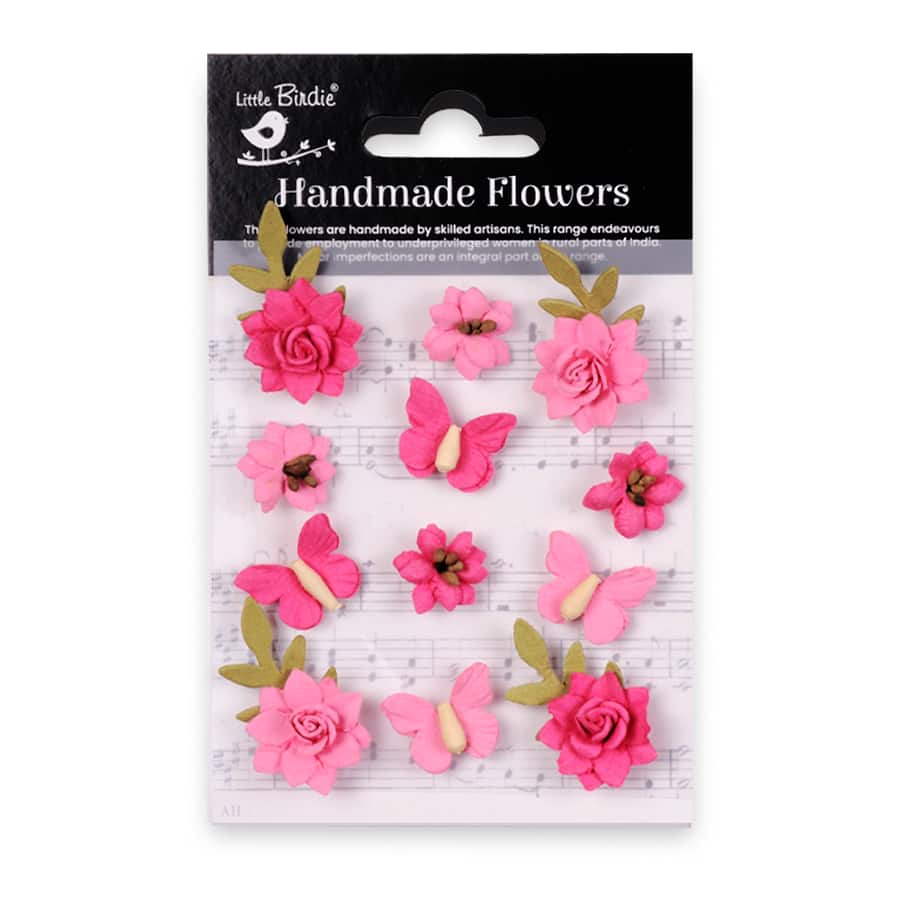 Handmade Flowers Precious Pink Cloria 12Pc