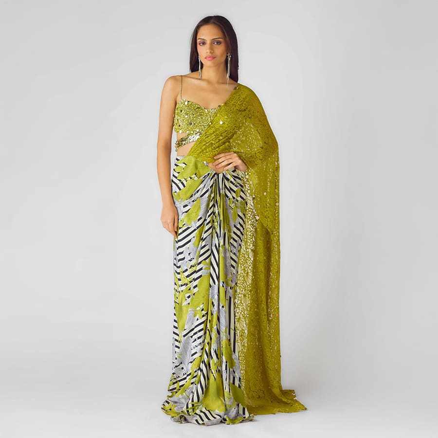 The Neon Sauvage Draped Saree