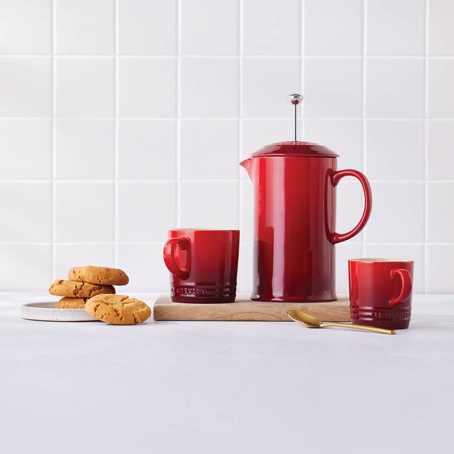 Coffee Pot & Press - Cherry Red