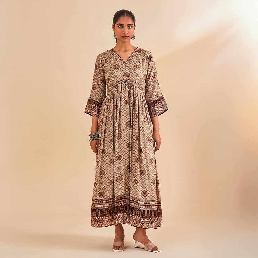 Grey Printed Dress