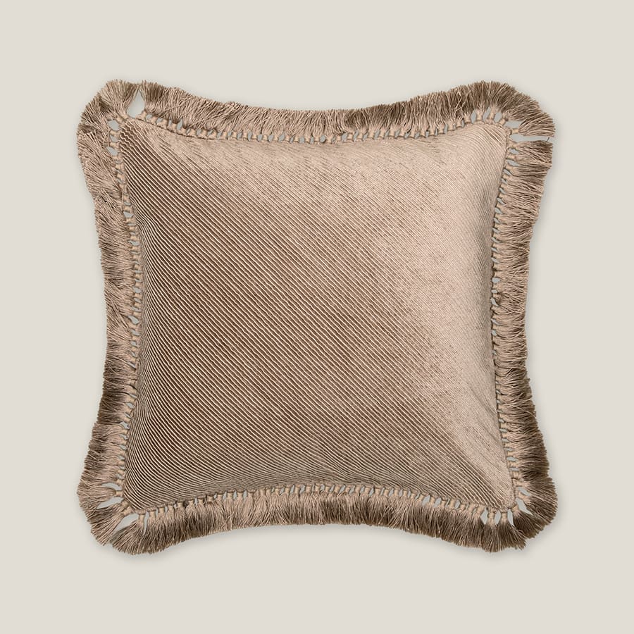 Alyssa Beige & Peach Emb. Reversible Cushion Cover