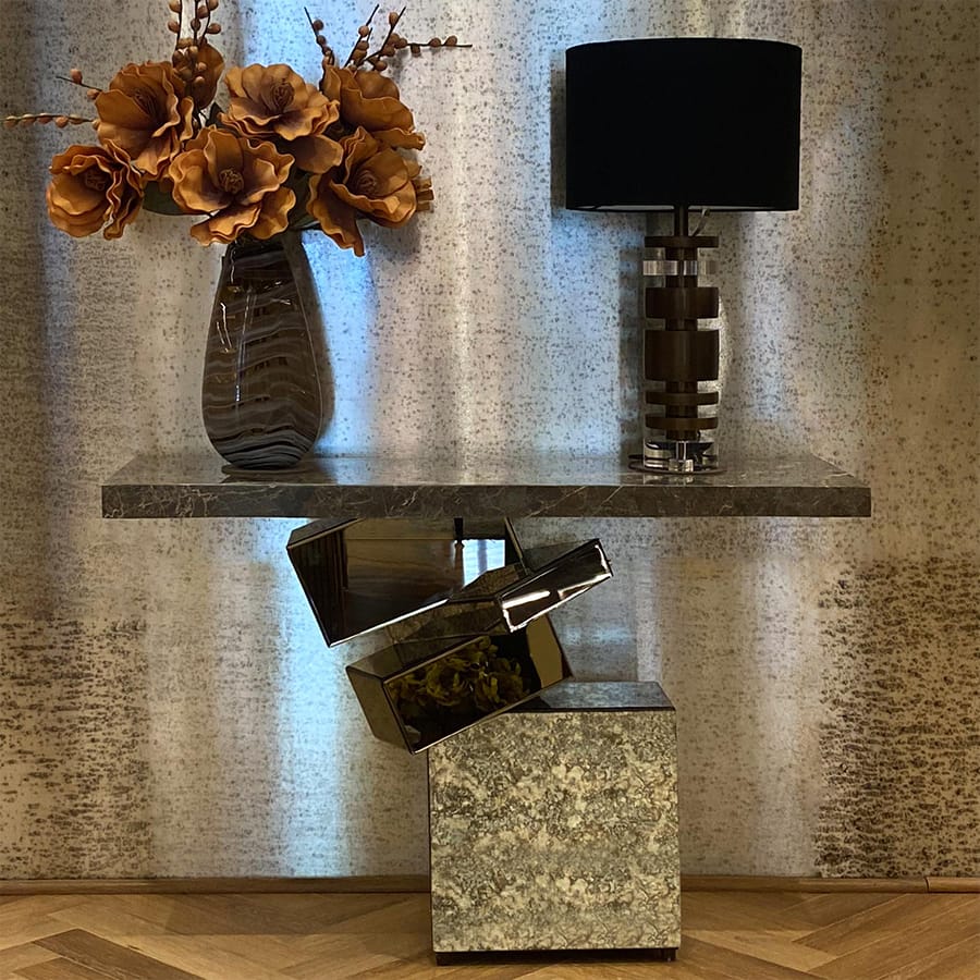 Dante Beige & Brown Block Console
